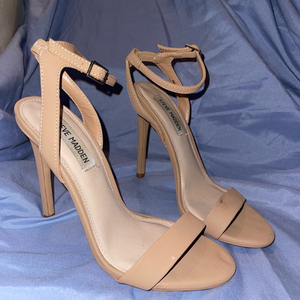 Steve Madden Nude Strappy Heels